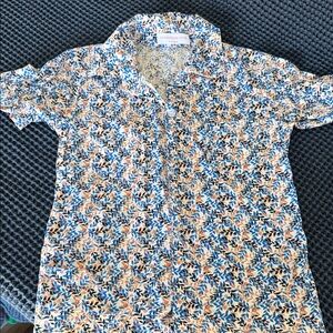 3-4T 100% Cotton Button down shirt cool pattern